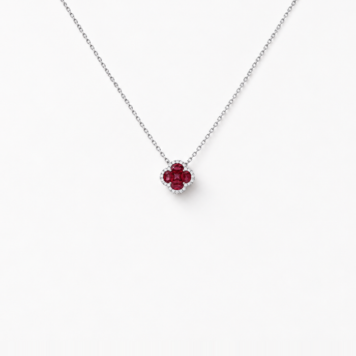 «Legacy of Elegance» Halskette Petite – rote Rubinen