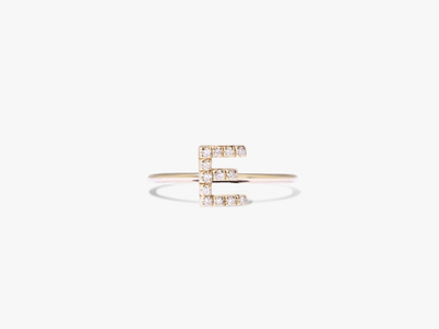 DIAMANT BUCHSTABEN RING