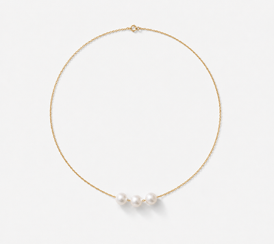 Floating Trinity Perlen Halskette | Coeur de Perle