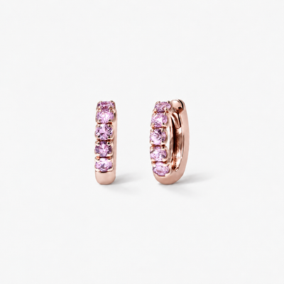 GRACE pink Sapphire Kreolen - 5 Stones