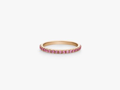 Light Eternity Ring - pinke Saphire
