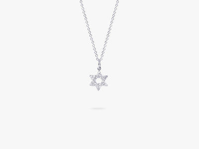 Petite Star of David Diamant Halskette