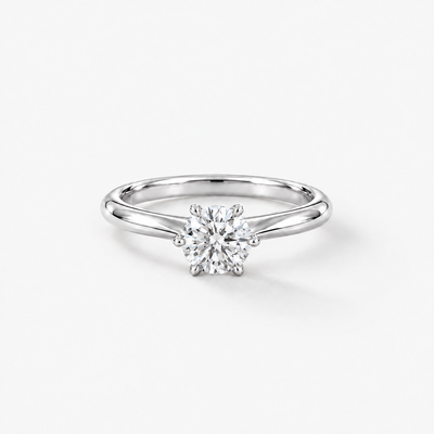 AURORA Solitaire Verlobungsring in Platin mit 0.70 ct rundem Diamanten – Frontansicht
