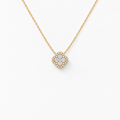 GISELLE Legacy of Elegance Halskette Classic in 18k Gelbgold, Halskette mit Kleeblatt-Motiv
