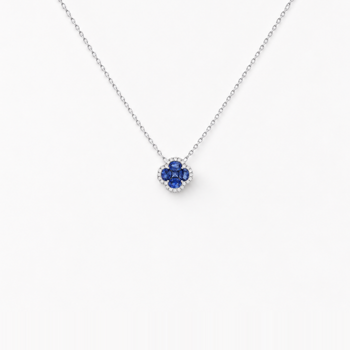 «Legacy of Elegance» Halskette Petite – blaue Saphire
