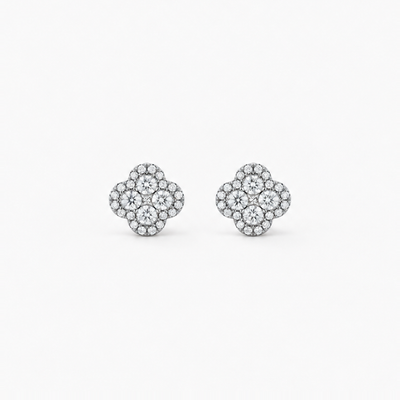 GISELLE Legacy of Elegance - Diamant Ohrstecker Grande in 18k Weissgold, Paar in Frontansicht