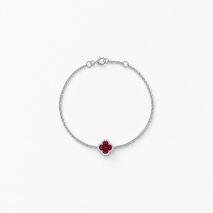 «Legacy of Elegance» Armkette Petite – rote Rubinen