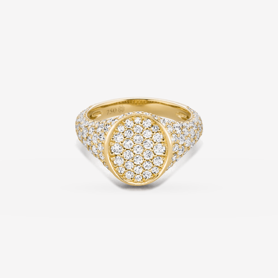 Petite Posh Signet Pinky Ring in 18k Gelbgold – Produktansicht