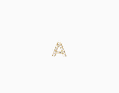 DIAMOND LETTERS STUD EARRINGS