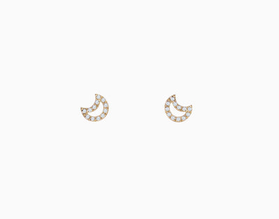 Diamant Mond Ohrstecker
