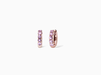 GRACE pink Sapphire Kreolen - 5 Stones